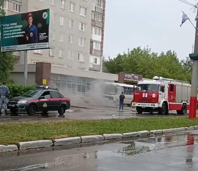 Пожар в автобусе